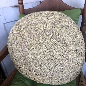 2 Pottery Barn jute woven pillows-Set of 2/Square/Round **Sold out online!